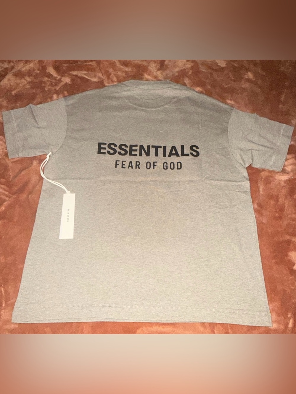 Superdry Essentials 'Fear of God' Back-Print Short Sleeve Tee - Light tan S